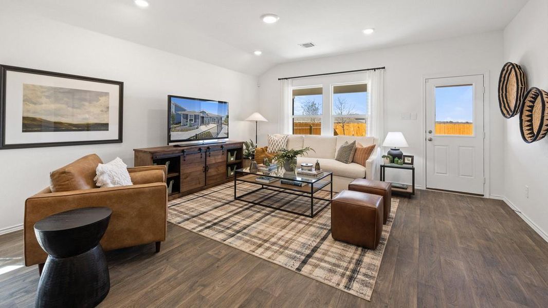 Furnished interior view inside a new home in Prairie Lakes, Buda (Image 20). Furnished interior view inside a new home in Prairie Lakes, Buda (Image 20).