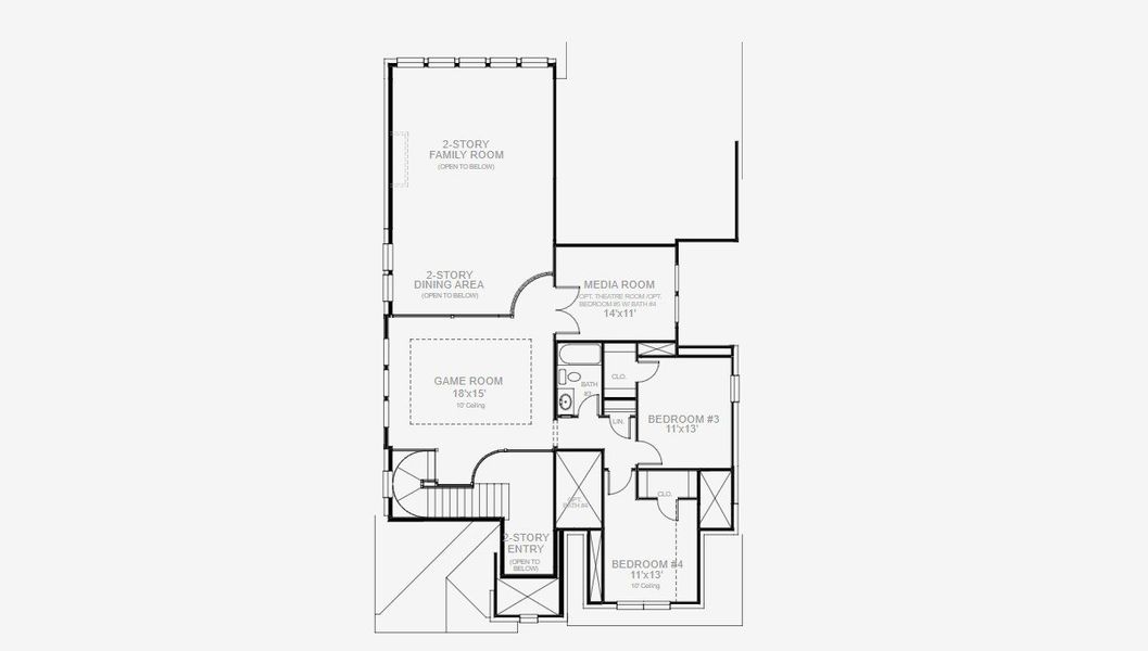 2D floor plan layout of this home in Mosaic 50', Celina, TX (Image 5). 2D floor plan layout of this home in Mosaic 50', Celina, TX (Image 5).
