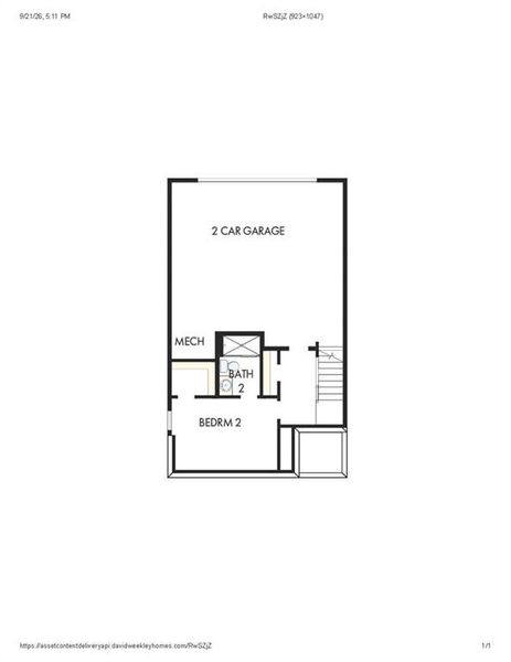 2D floor plan layout of this home in Celesta, Scottdale, GA (Image 4).