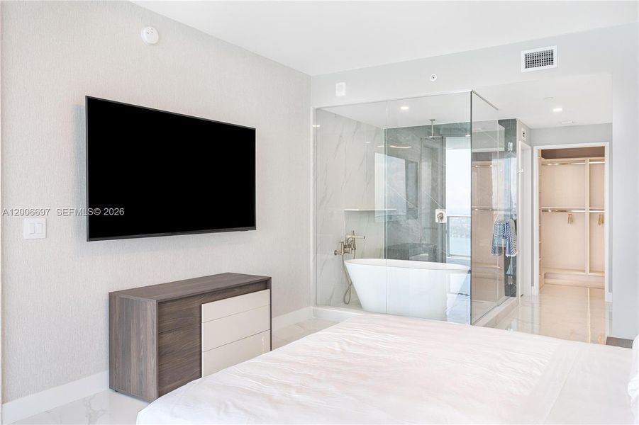 Furnished interior view inside a new home in , Miami (Image 42).