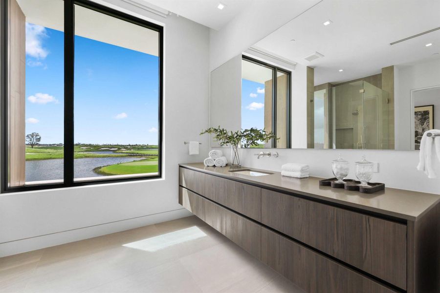 Furnished interior view inside a new home in , Palm Beach Gardens (Image 46).