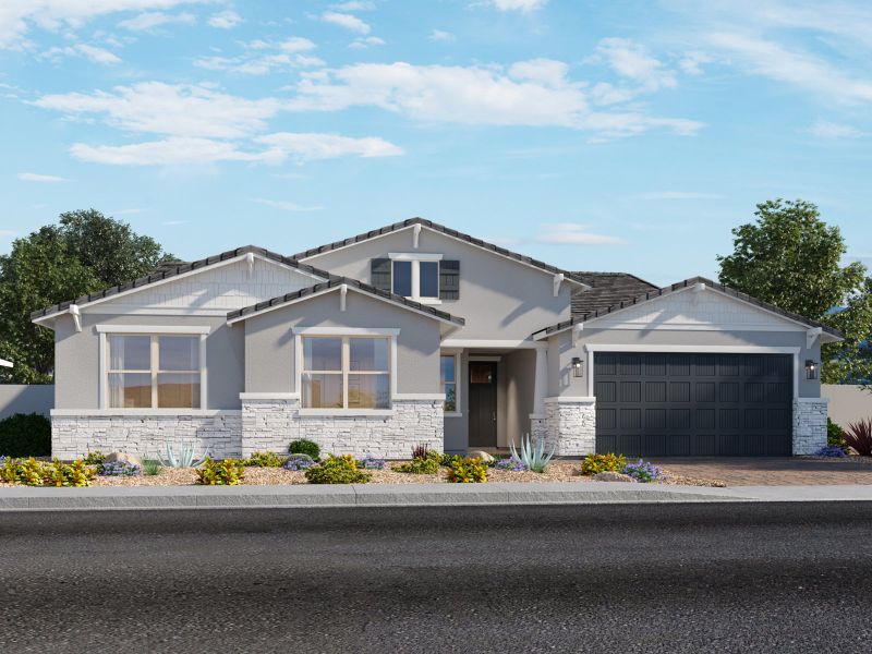 Representative exterior photo of a completed home built from the Roman by Meritage Homes in Paloma Creek - Signature Series, Surprise, AZ (Image 5).