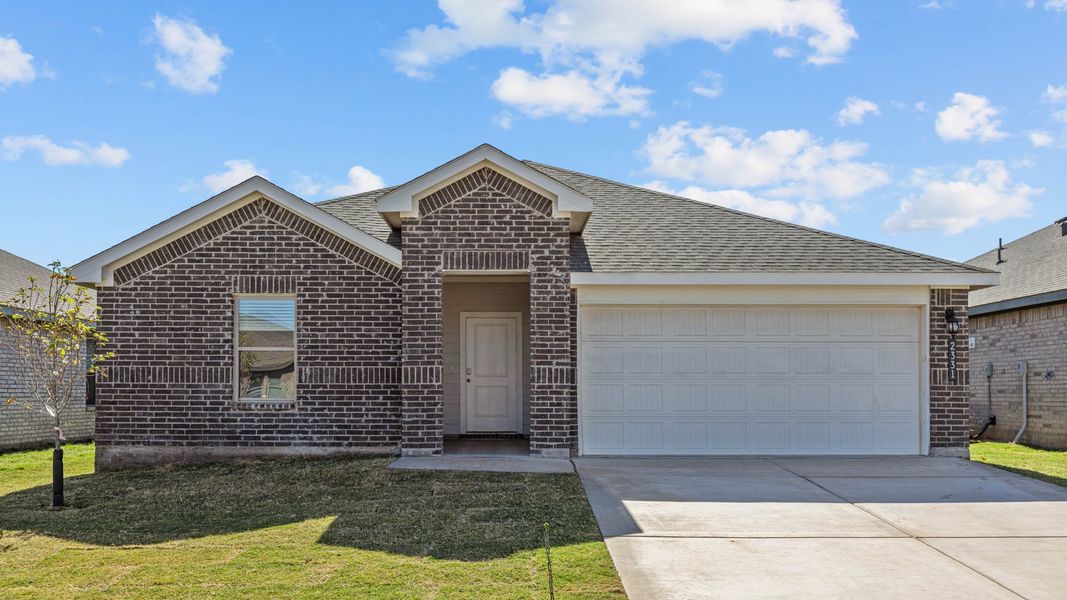 Representative exterior photo of a completed home built from the The Kingston by D.R. Horton in Abbey Glen, Lubbock, TX (Image 1). Representative exterior photo of a completed home built from the The Kingston by D.R. Horton in Abbey Glen, Lubbock, TX (Image 1).