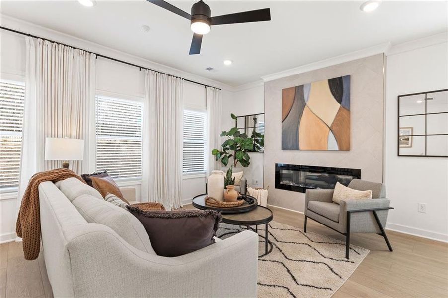 Furnished interior view inside a new home in River Walk Place, Lawrenceville (Image 7). Furnished interior view inside a new home in River Walk Place, Lawrenceville (Image 7).