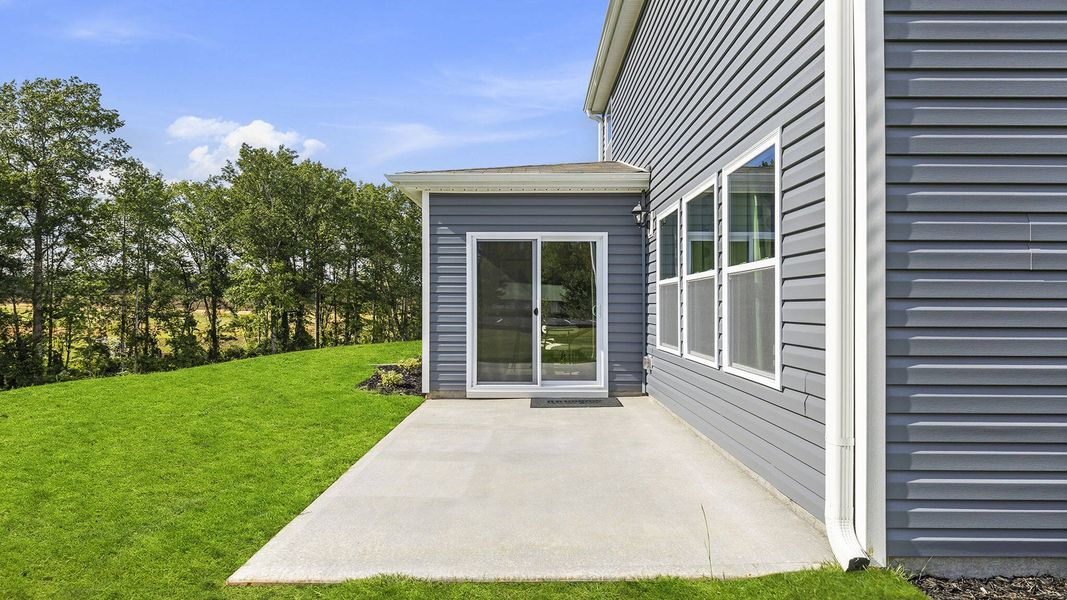 Exterior details and patio area of a home in Cedar Gap, Fountain Inn (Image 3).