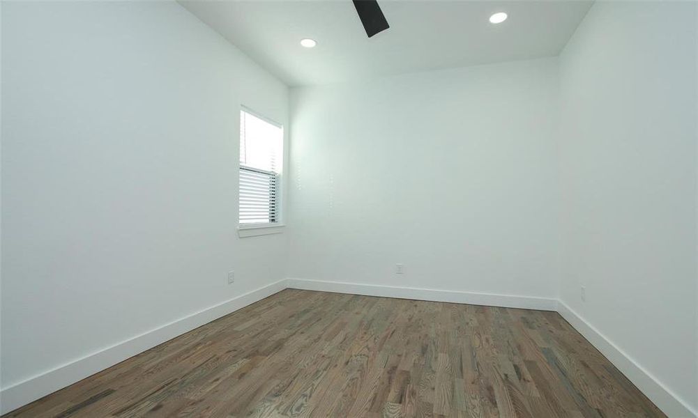 Third bedroom located upstairs sharing the same hallway as the full bathroom.