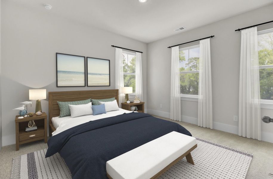 Furnished interior view inside a new home in Indigo Grove Single Family Homes, Johns Island (Image 9). Furnished interior view inside a new home in Indigo Grove Single Family Homes, Johns Island (Image 9).