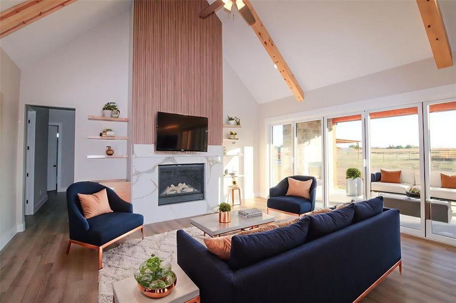 Furnished interior view inside a new home in , Waxahachie (Image 14).