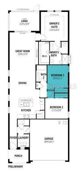 2D floor plan layout of this home in Sunstone at Wellen Park, Venice, FL (Image 4). 2D floor plan layout of this home in Sunstone at Wellen Park, Venice, FL (Image 4).
