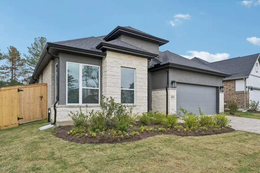 Front exterior of a new home in , Montgomery, TX, highlighting curb appeal (Image 1). Front exterior of a new home in , Montgomery, TX, highlighting curb appeal (Image 1).