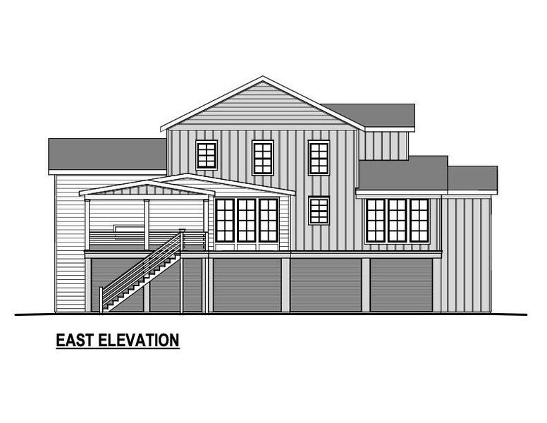 Exterior rendering of this home design in , Charleston, SC (Image 8).