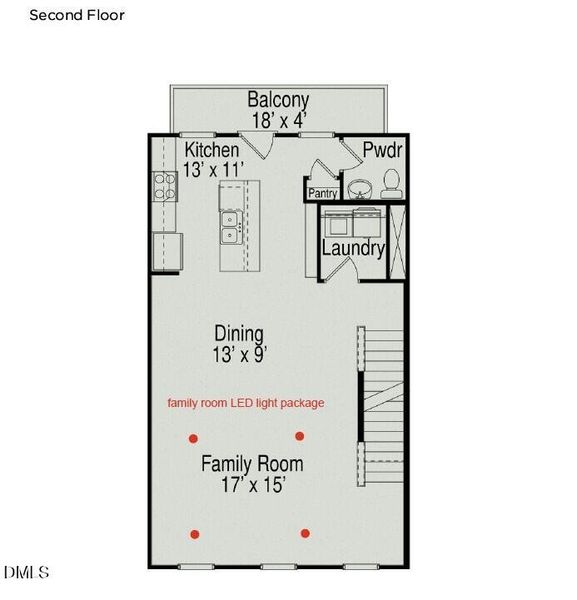 2D floor plan layout of this home in Helmsley, Raleigh, NC (Image 4).