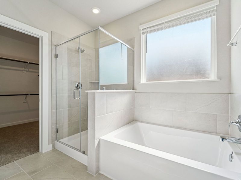 Furnished interior view inside a new home in Heights of Barbers Hill, Mont Belvieu (Image 8).