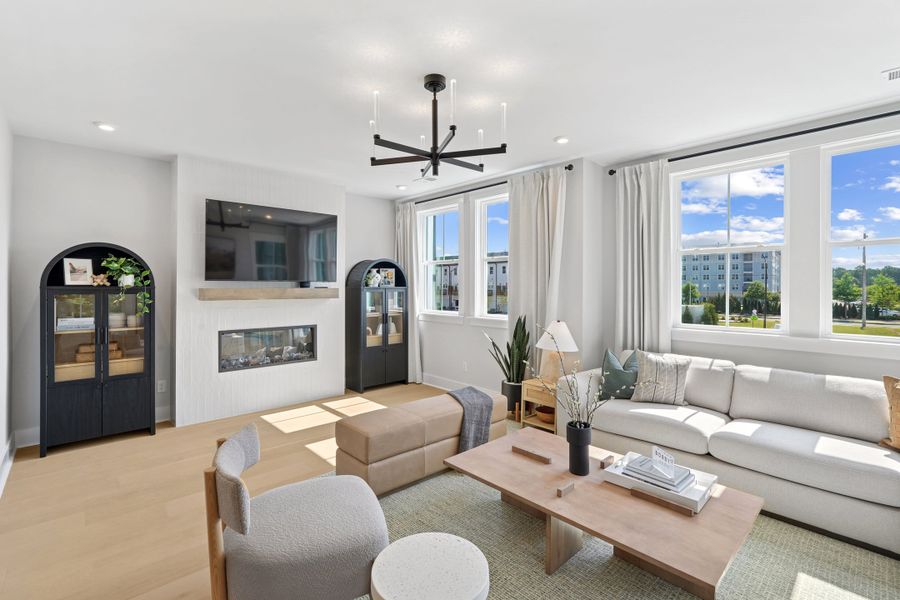 Representative furnished interior of a home built from the Piper by Tri Pointe Homes in Twinleaf Townes, Chapel Hill (Image 5).