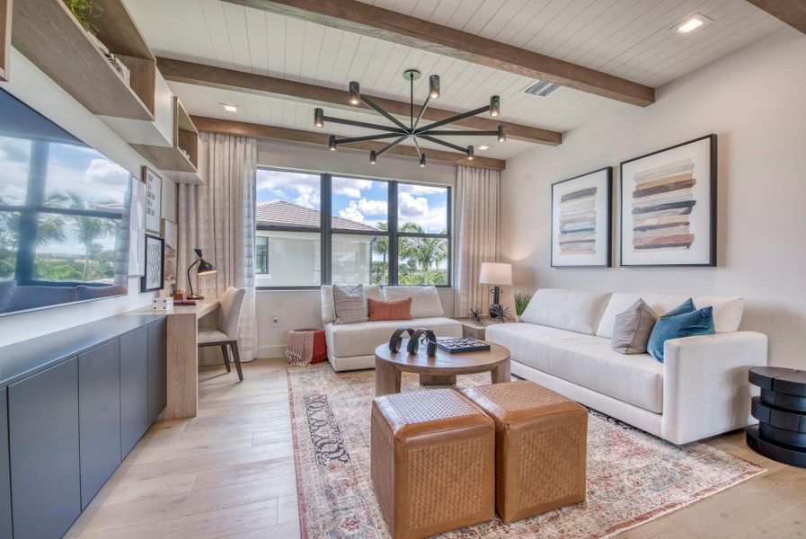 Furnished interior view inside a new home in Apex at Avenir, Palm Beach Gardens (Image 41).