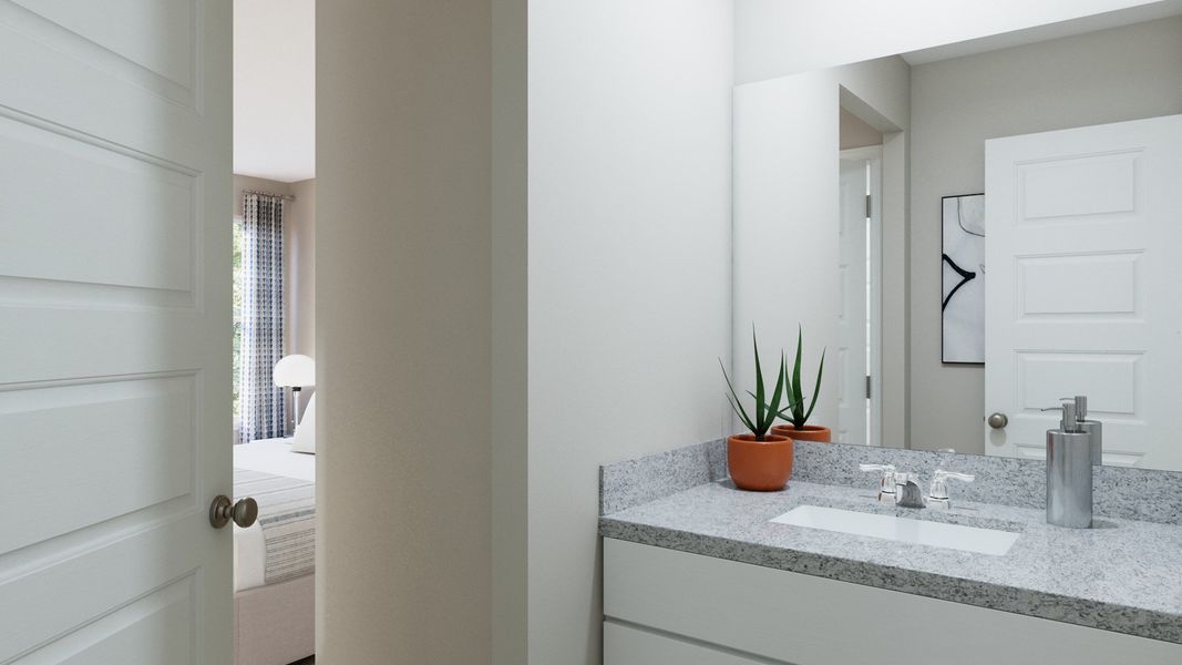 Representative furnished interior of a home built from the The Nottingham by Legend Homes in Townsend Reserve, Splendora (Image 27).