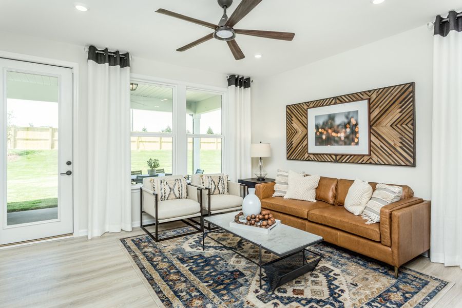 Representative furnished interior of a home built from the Alpine - Passport by Del Webb in Carolina Overlook, Clayton (Image 10). Representative furnished interior of a home built from the Alpine - Passport by Del Webb in Carolina Overlook, Clayton (Image 10).