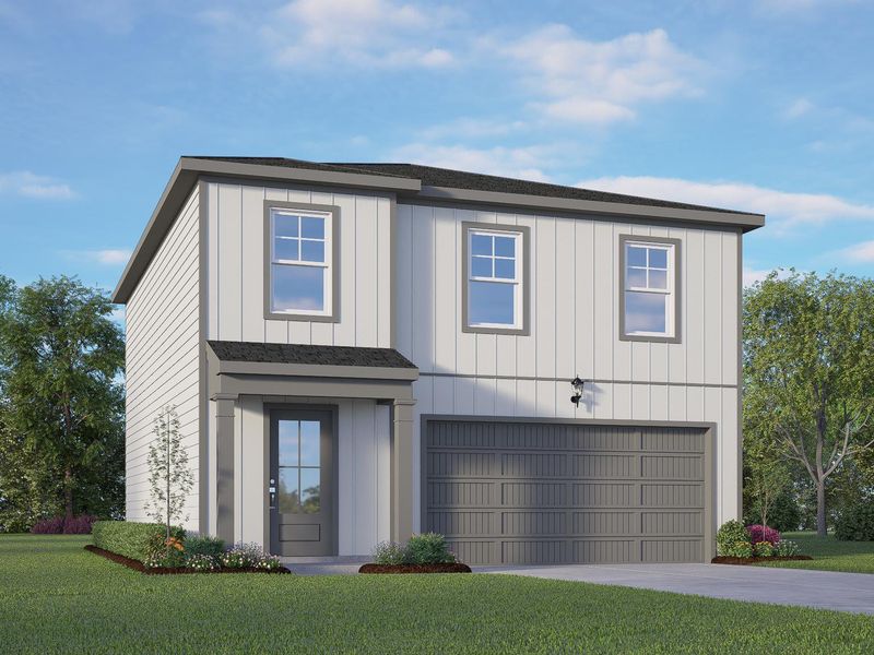 Representative exterior photo of a completed home built from the The Trinity A by Davidson Homes LLC in Agave, San Antonio, TX (Image 18).