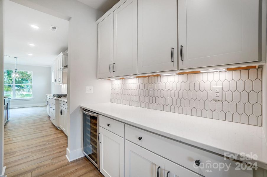 Butler's Pantry with Beverage Refrigerator