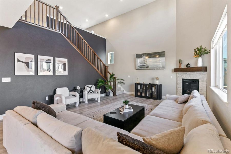 Furnished interior view inside a new home in Sunstone Village at Terrain, Castle Rock (Image 23). Furnished interior view inside a new home in Sunstone Village at Terrain, Castle Rock (Image 23).