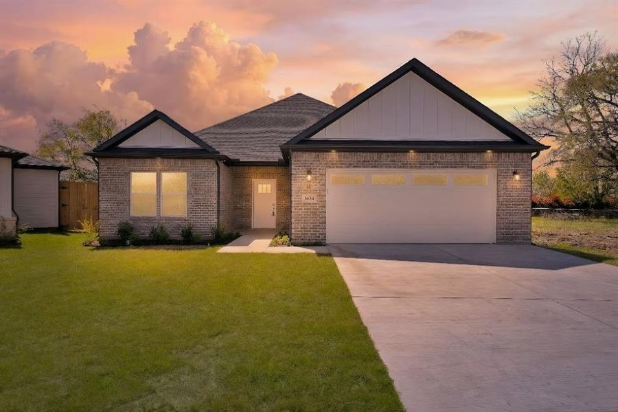Front exterior of a new home in , The Colony, TX, highlighting curb appeal (Image 22).