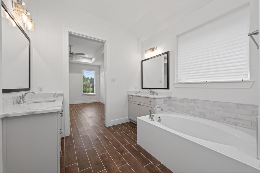 Furnished interior view inside a new home in Artavia, Conroe (Image 11).