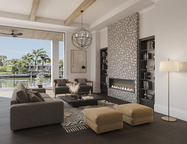 Furnished interior view inside a new home in , Sarasota (Image 8).