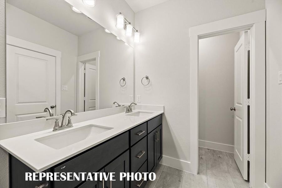 Plenty of room for two in this lovely owner's bath!  REPRESENTATIVE PHOTO