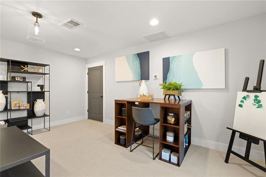 Furnished interior view inside a new home in Soleil Belmont Park, Canton (Image 28).