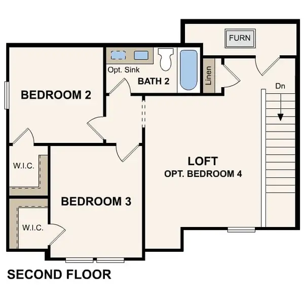 2D floor plan layout of this home in Stallion Run, Buda, TX (Image 4).