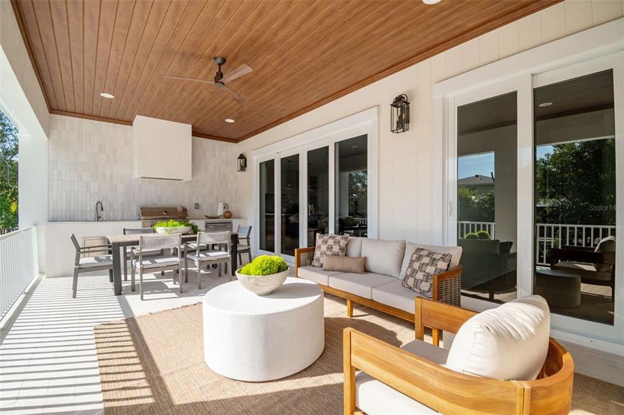Exterior details and patio area of a home in , Tampa (Image 34).