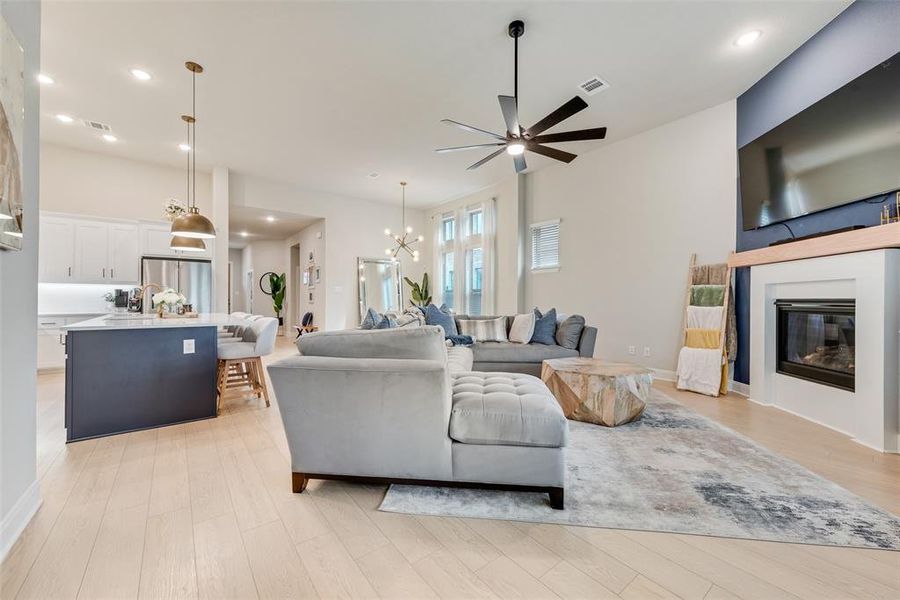 Furnished interior view inside a new home in Karis - Village Series, Crowley (Image 8). Furnished interior view inside a new home in Karis - Village Series, Crowley (Image 8).