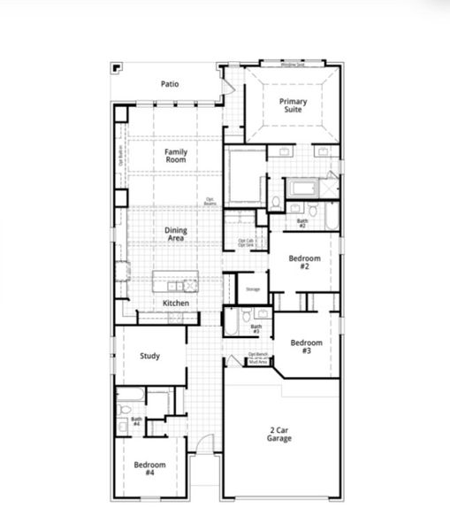 2D floor plan layout for the Hampton Plan by Highland Homes in Two Step Farm: 50ft. lots, Montgomery, TX (Image 4). 2D floor plan layout for the Hampton Plan by Highland Homes in Two Step Farm: 50ft. lots, Montgomery, TX (Image 4).