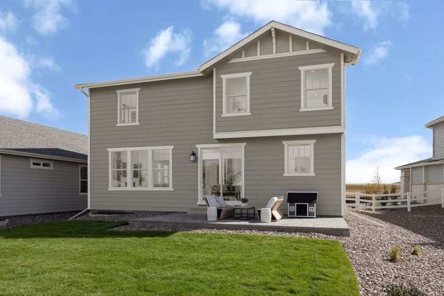 Representative exterior details of a home built from the 2651 Modeled by KB Home in Murphy Creek Reserve, Aurora (Image 3).