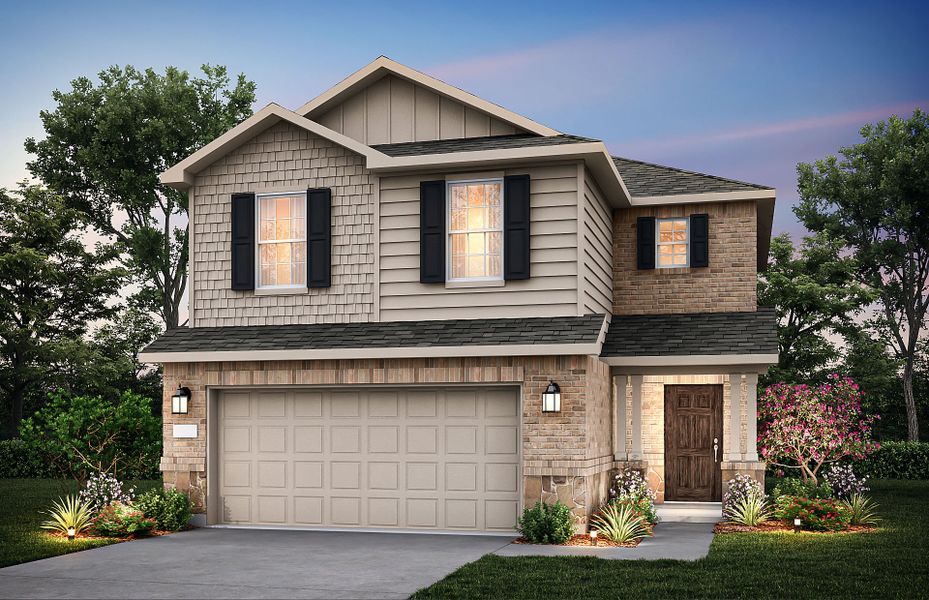 The Pierce, a 2-story new construction home showing Home Exterior R