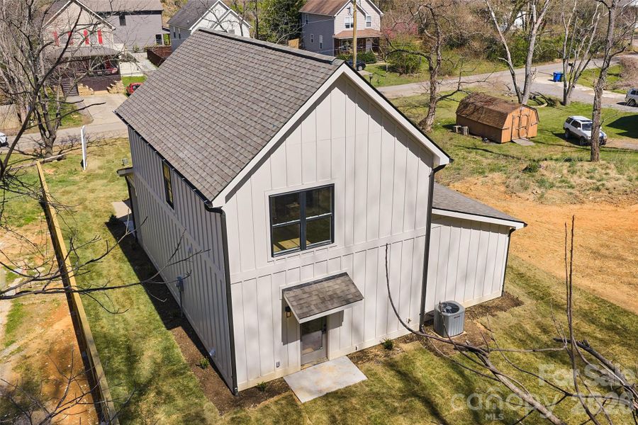 Elevated Drone view from back