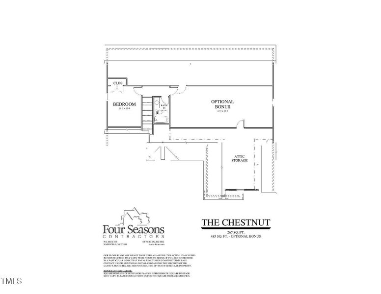 The Chestnut Marketing Second Floor Plan