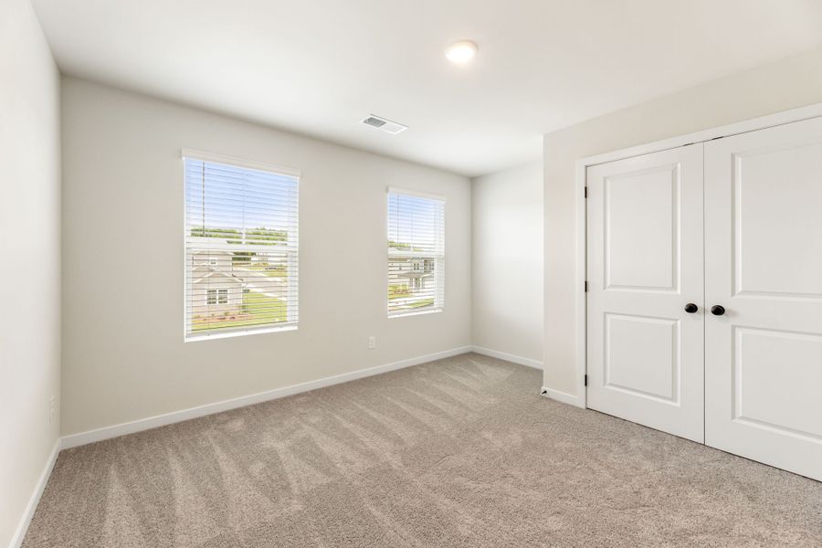 A room with white doors. A room with white doors.