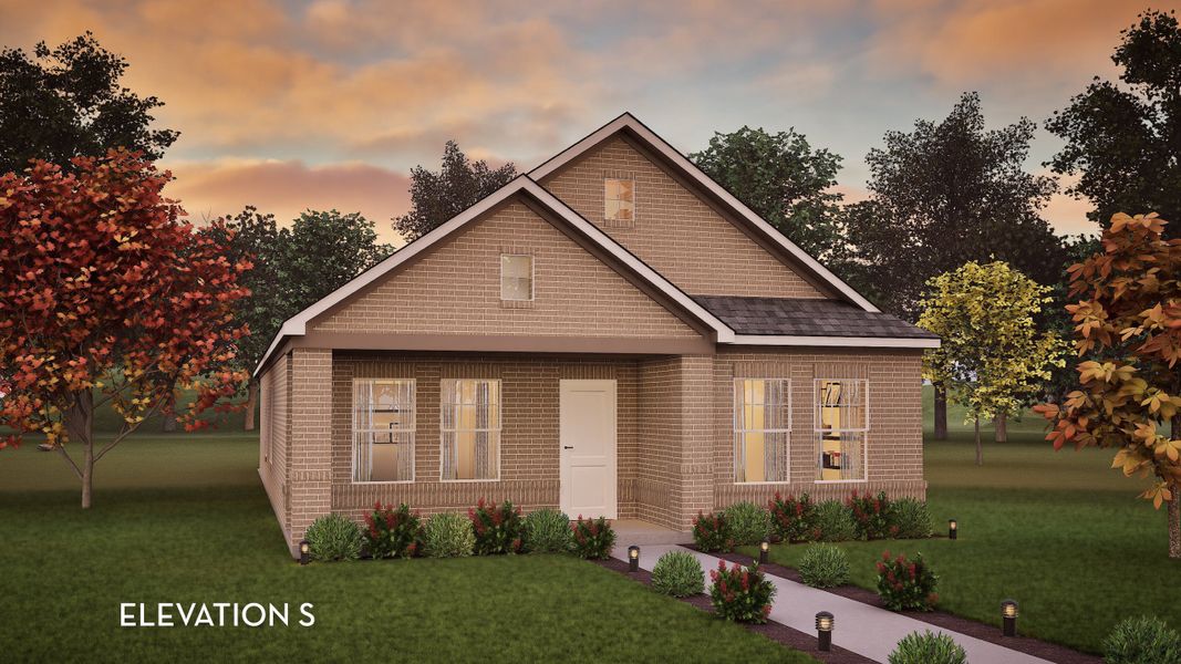 Representative exterior photo of a completed home built from the Onyx by CastleRock Communities in Infinity Square, Kyle, TX (Image 18).