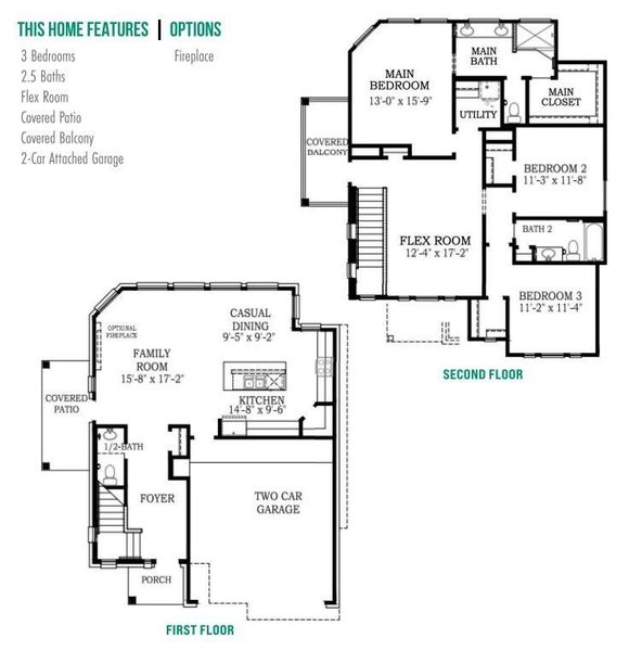 2D floor plan layout of this home in Meridiana, Iowa Colony, TX (Image 5).