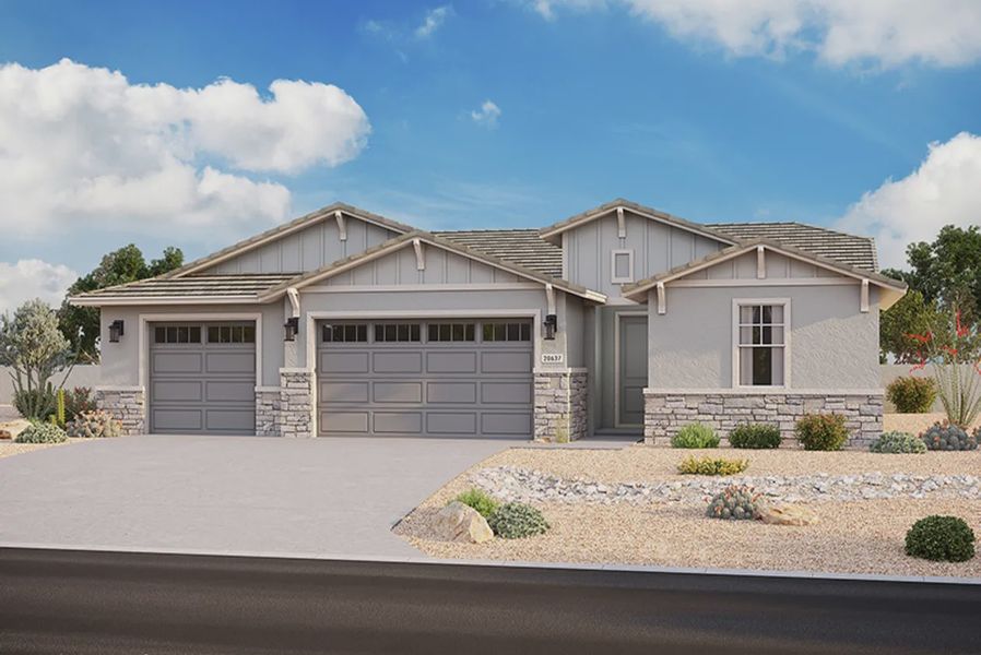 Representative exterior photo of a completed home built from the 3102 by Elliott Homes in Las Barrancas, Yuma, AZ (Image 18).