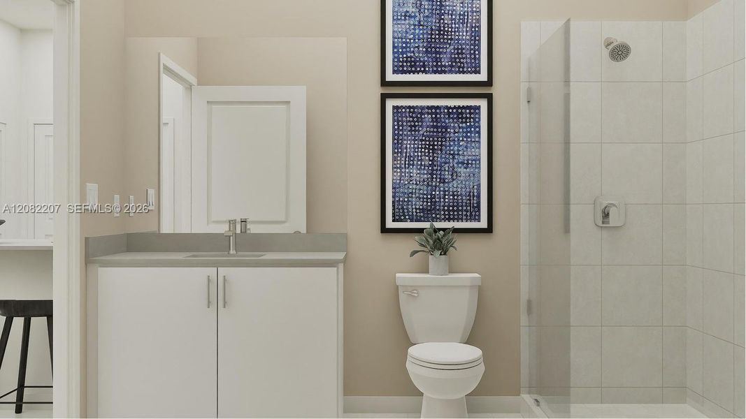 Furnished interior view inside a new home in Emerald Palms, Miami (Image 10).