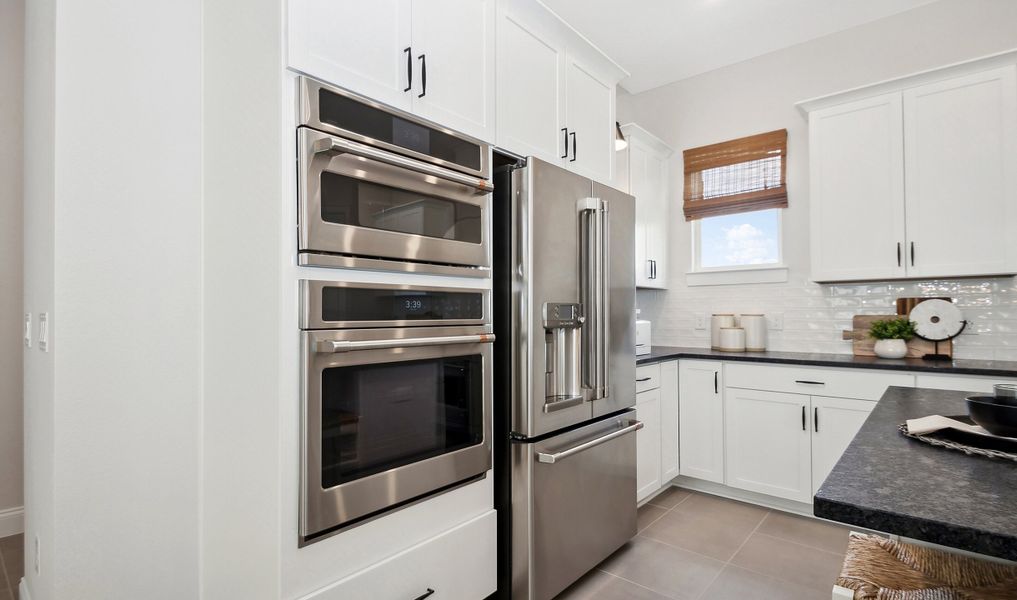 Designer cabinetry in kitchen