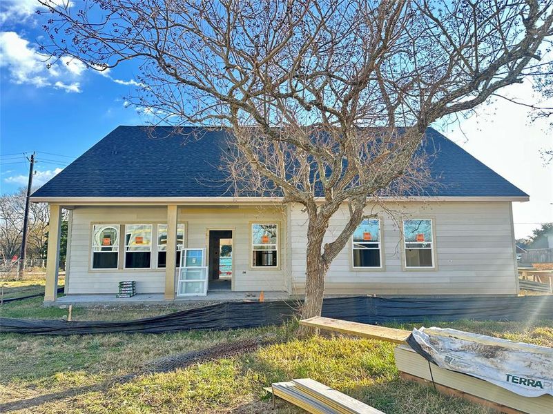 Your backyard will be fully fenced for privacy and security, and includes a long, covered back patio, perfect for outdoor relaxation and entertaining.