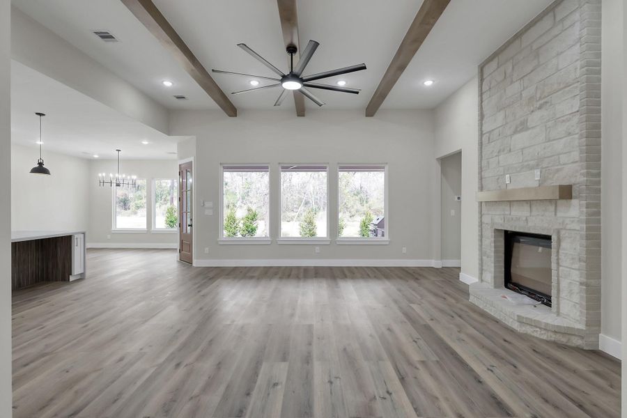 Open-concept main living area Open-concept main living area