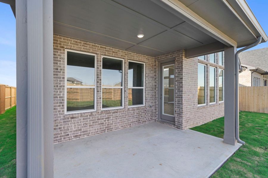 Exterior details and patio area of a home in Elyson 45' & 70', Katy (Image 3). Exterior details and patio area of a home in Elyson 45' & 70', Katy (Image 3).