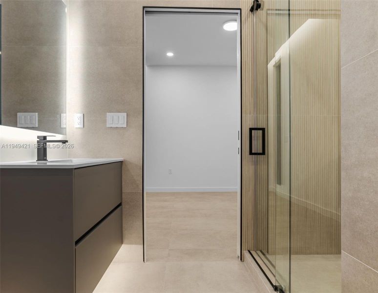 Furnished interior view inside a new home in , Miami (Image 17).