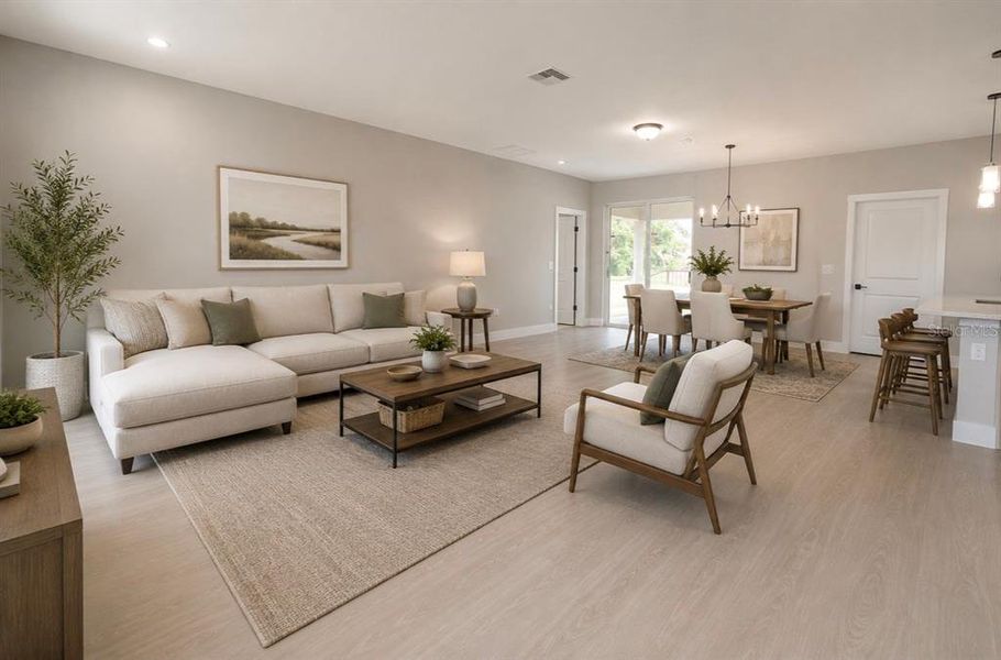 Furnished interior view inside a new home in , Poinciana (Image 8). Furnished interior view inside a new home in , Poinciana (Image 8).