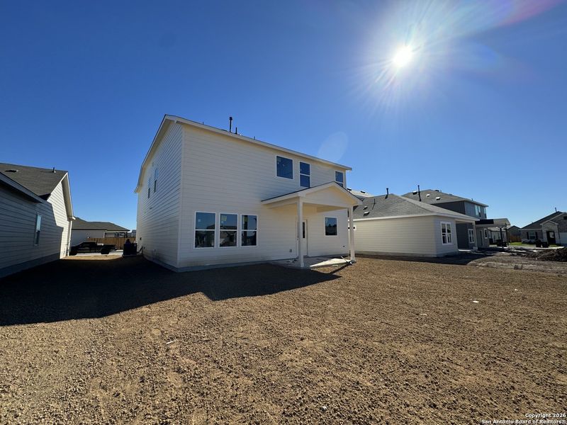 Exterior details and patio area of a home in Enclave at Hennersby Hollow 50's, San Antonio (Image 3). Exterior details and patio area of a home in Enclave at Hennersby Hollow 50's, San Antonio (Image 3).