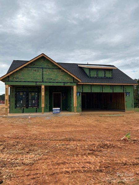 In-progress construction of a new home in The Courtyards at Hodges Farm, Charlotte, NC (Image 4).